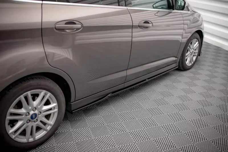 Maxton Design Seitenschweller (Paar) für Ford C-Max Mk2 Hochglanz schwarz – Ansicht 1