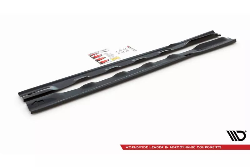 Maxton Design Seitenschweller (Paar) für Ford C-Max Mk2 Hochglanz schwarz – Ansicht 4