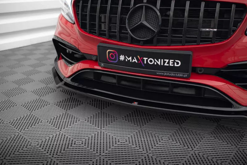 Maxton Design Frontlippe V.2 für Mercedes-Benz A45 Aero W176 Facelift Hochglanz schwarz – Ansicht 3