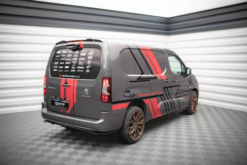 Maxton Design Heckspoiler Lippe für Peugeot Partner Mk3 Hochglanz schwarz – Ansicht 2