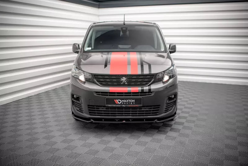 Maxton Design Frontlippe für Peugeot Partner Mk3 Hochglanz schwarz – Ansicht 2