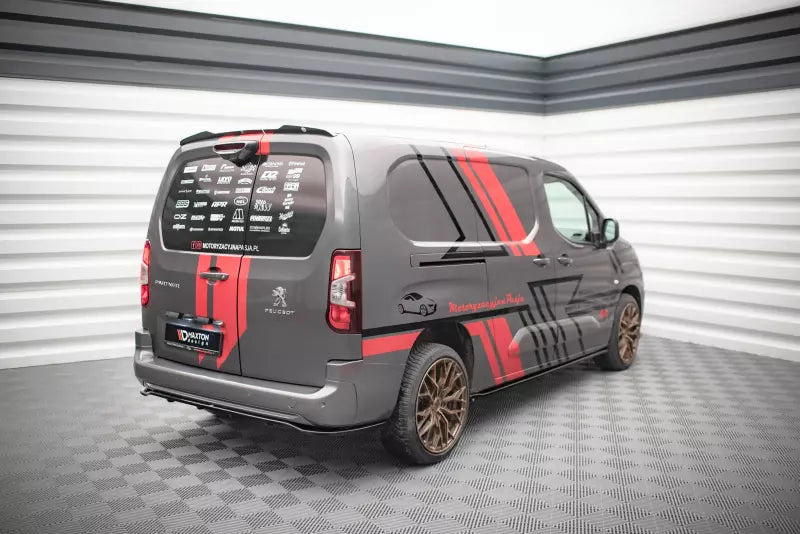 Maxton Design Heckdiffusor DTM Look für Peugeot Partner Mk3 Hochglanz schwarz – Ansicht 1