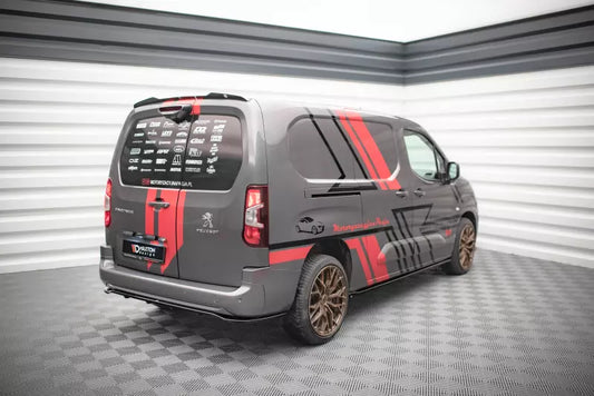 Maxton Design Heckdiffusor DTM Look für Peugeot Partner Mk3 Hochglanz schwarz – Ansicht 1
