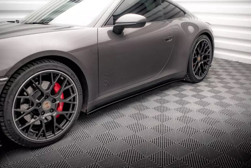 Maxton Design Seitenschweller (Paar) für Porsche 911 Carrera 4S 992 Hochglanz schwarz – Ansicht 1