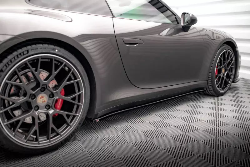 Maxton Design Seitenschweller (Paar) für Porsche 911 Carrera 4S 992 Hochglanz schwarz – Ansicht 2