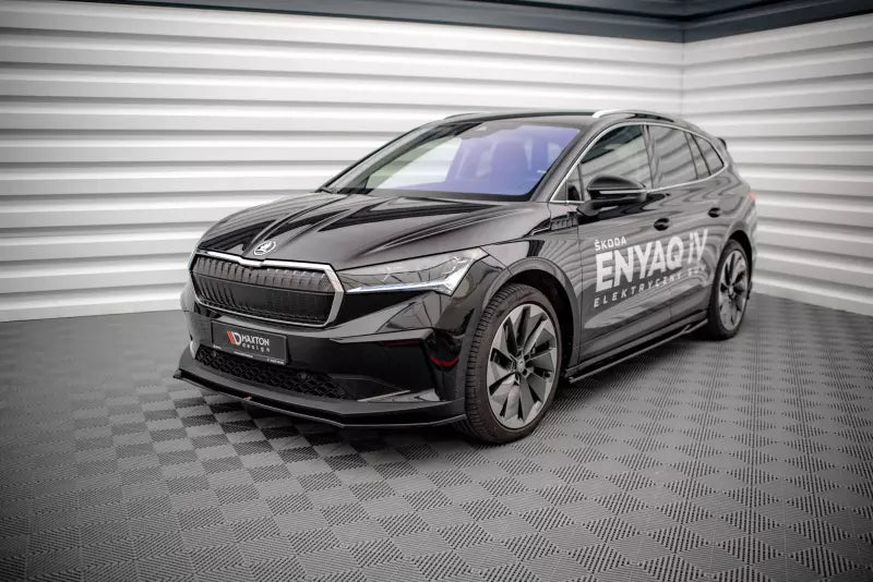 Maxton Design Frontlippe V.1 für Skoda Enyaq iV Hochglanz schwarz – Ansicht 1