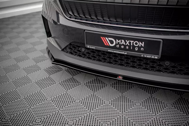 Maxton Design Frontlippe V.1 für Skoda Enyaq iV Hochglanz schwarz – Ansicht 3