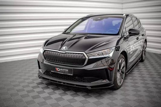 Maxton Design Frontlippe V.2 für Skoda Enyaq iV Hochglanz schwarz – Ansicht 1