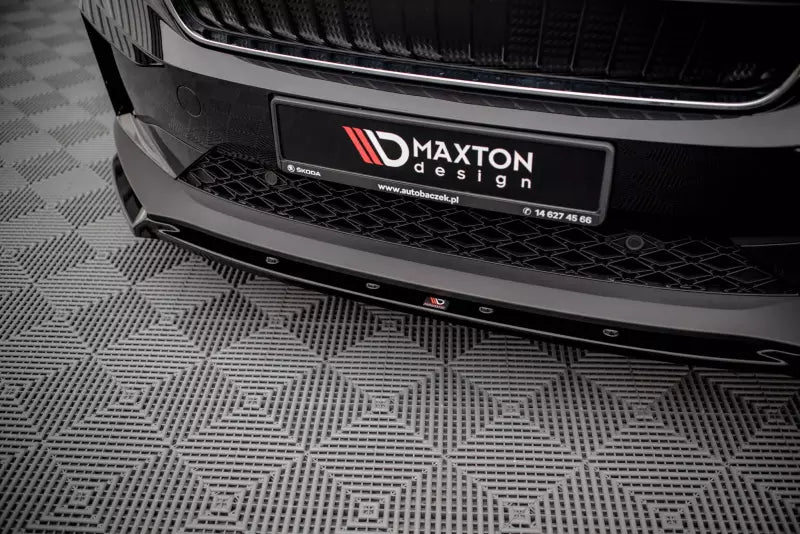Maxton Design Frontlippe V.2 für Skoda Enyaq iV Hochglanz schwarz – Ansicht 3