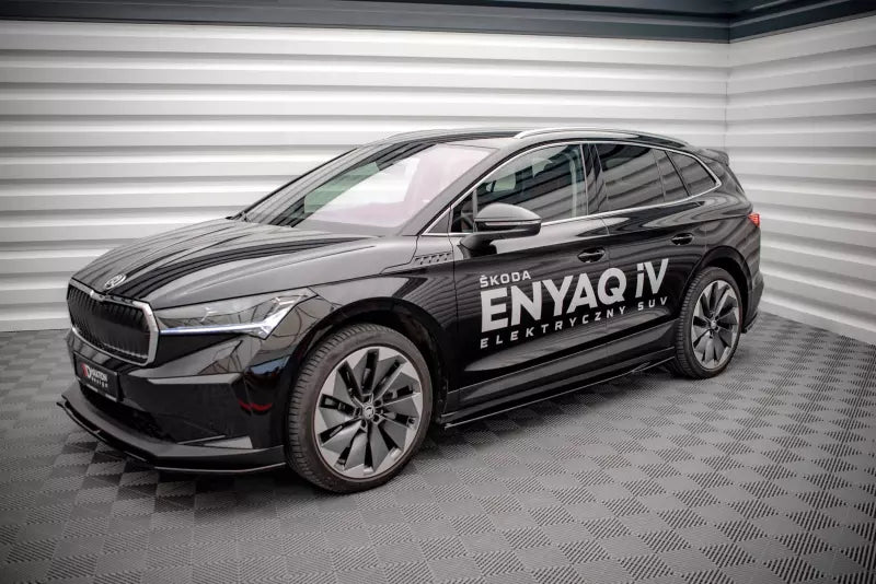 Maxton Design Seitenschweller (Paar) für Skoda Enyaq iV Hochglanz schwarz – Ansicht 3