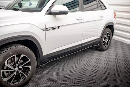 Maxton Design Seitenschweller (Paar) für VW Atlas Cross Sport Hochglanz schwarz – Ansicht 1