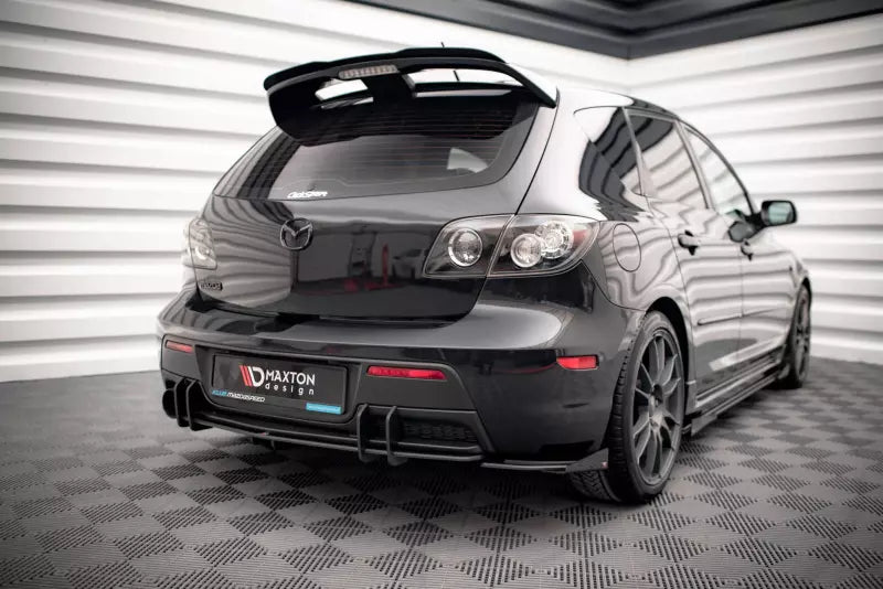 Maxton Design Street Pro Heckdiffusor Flaps Mazda 3 MPS Mk1 Hochglanz schwarz – Ansicht 2