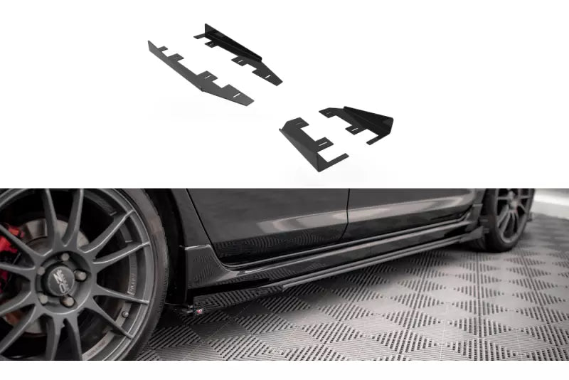 Maxton Design Street Pro Schweller Flaps Mazda 3 MPS Mk1 Hochglanz schwarz – Ansicht 1