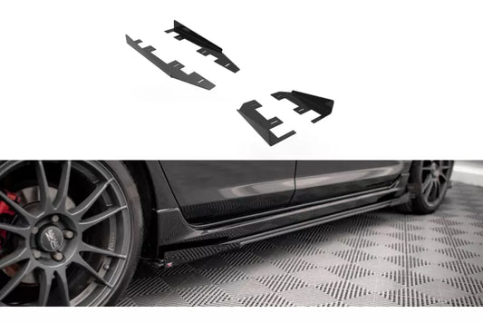 Maxton Design Street Pro Schweller Flaps Mazda 3 MPS Mk1 Hochglanz schwarz – Ansicht 1