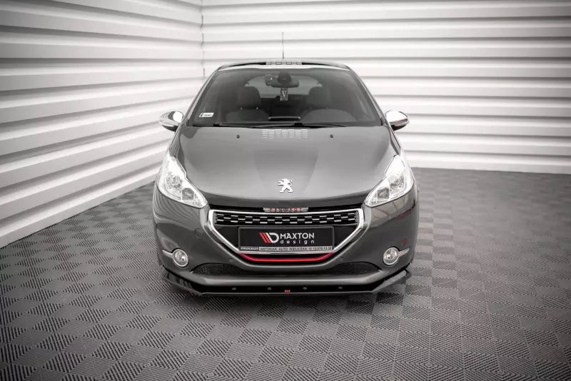 Maxton Design Frontlippe V.1 für Peugeot 208 GTi Mk1 Hochglanz schwarz – Ansicht 1