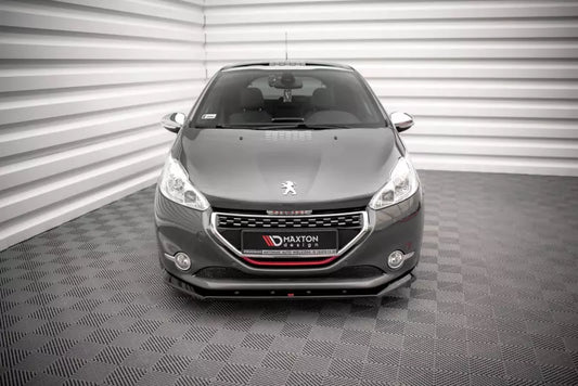 Maxton Design Frontlippe V.1 für Peugeot 208 GTi Mk1 Hochglanz schwarz – Ansicht 1