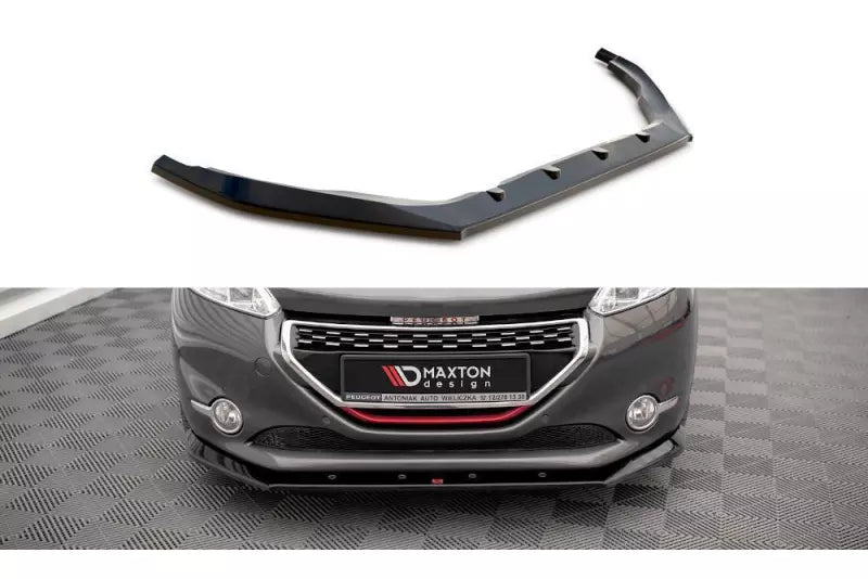 Maxton Design Frontlippe V.1 für Peugeot 208 GTi Mk1 Hochglanz schwarz – Ansicht 2