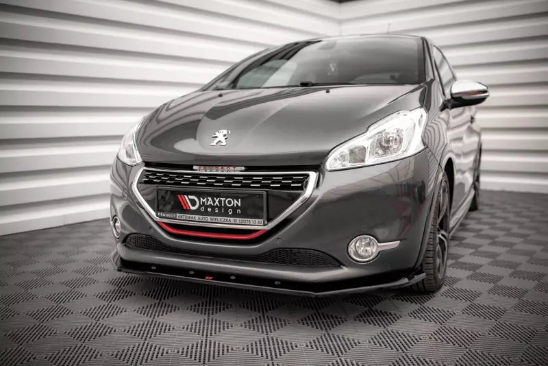 Maxton Design Frontlippe V.1 für Peugeot 208 GTi Mk1 Hochglanz schwarz – Ansicht 4