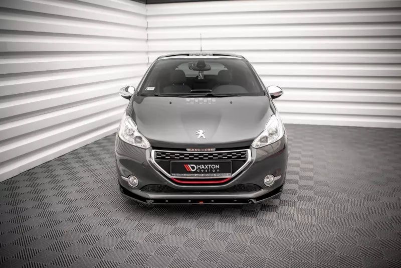 Maxton Design Frontlippe V.2 für Peugeot 208 GTi Mk1 Hochglanz schwarz – Ansicht 2