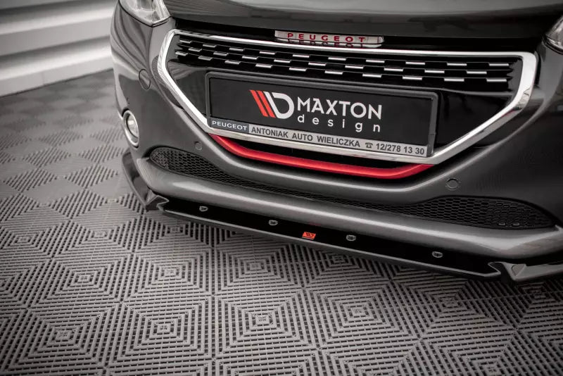 Maxton Design Frontlippe V.2 für Peugeot 208 GTi Mk1 Hochglanz schwarz – Ansicht 3