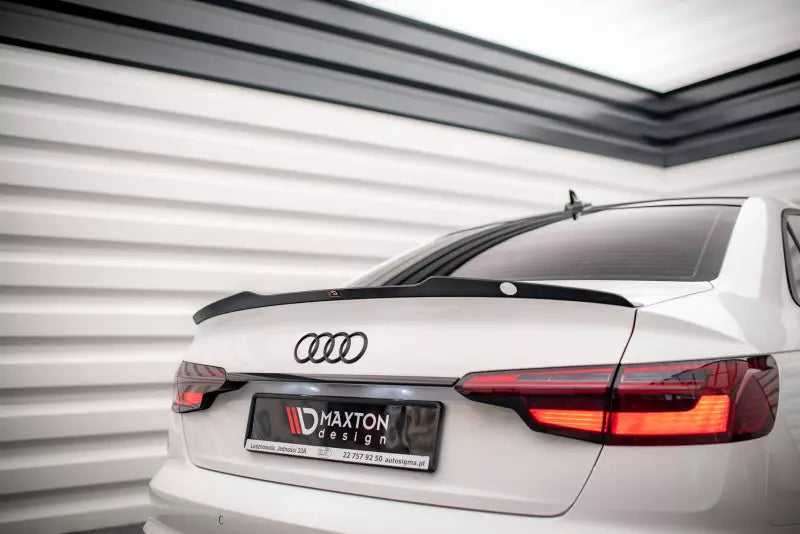 Maxton Design Heckspoiler Lippe für Audi A4 Limousine B9 Hochglanz schwarz – Ansicht 1