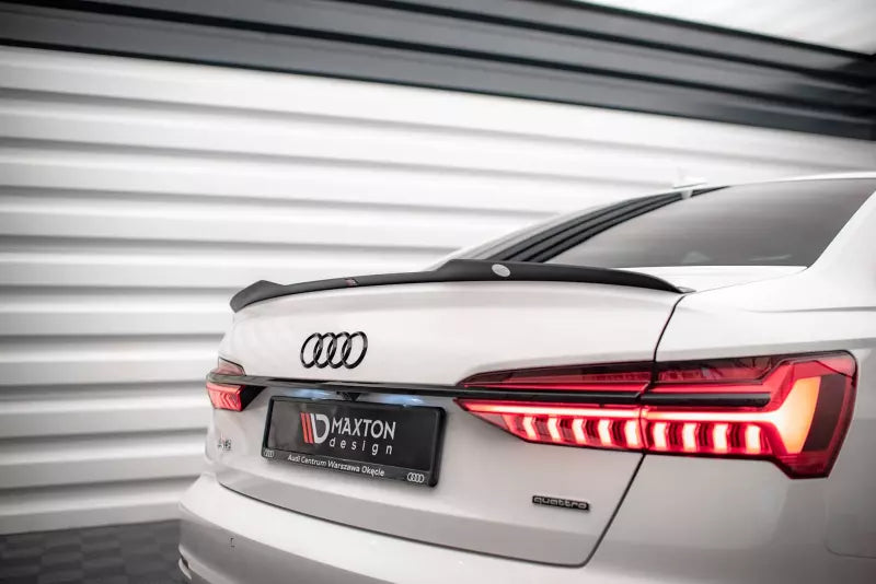 Maxton Design Heckspoiler Lippe für Audi A6 Limousine C8 Hochglanz schwarz – Ansicht 1