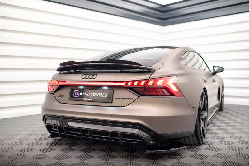 Maxton Design Heckspoiler Lippe für Audi e-Tron GT / RS GT RS Mk1 Hochglanz schwarz – Ansicht 1