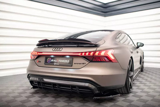 Maxton Design Heckspoiler Lippe für Audi e-Tron GT / RS GT RS Mk1 Hochglanz schwarz – Ansicht 1