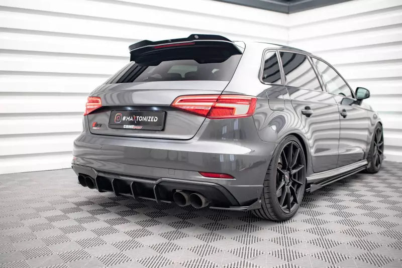 Maxton Design Heckspoiler Lippe für Audi S3 A3 S-Line Sportback 8V Facelift Hochglanz schwarz – Ansicht 2