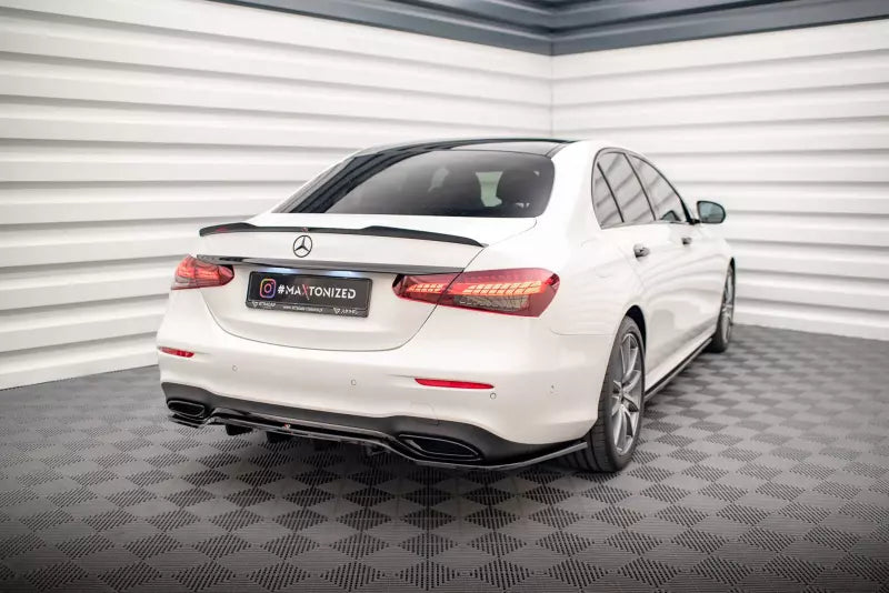 Maxton Design Heckspoiler Lippe für Mercedes E-Klasse Limousine AMG-Line W213 Facelift Hochglanz schwarz – Ansicht 2