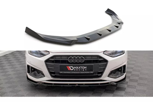 Maxton Design Frontlippe V.1 für Audi A4 B9 Facelift Hochglanz schwarz – Ansicht 1