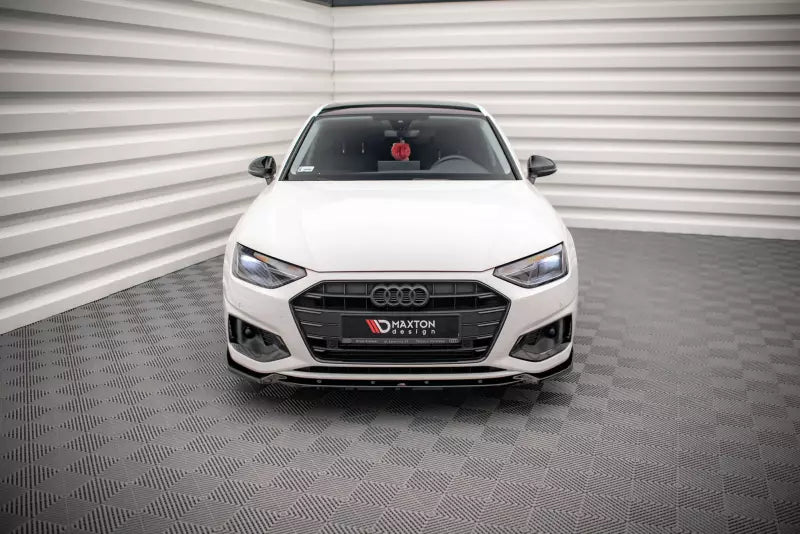 Maxton Design Frontlippe V.1 für Audi A4 B9 Facelift Hochglanz schwarz – Ansicht 2