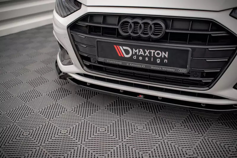 Maxton Design Frontlippe V.1 für Audi A4 B9 Facelift Hochglanz schwarz – Ansicht 3