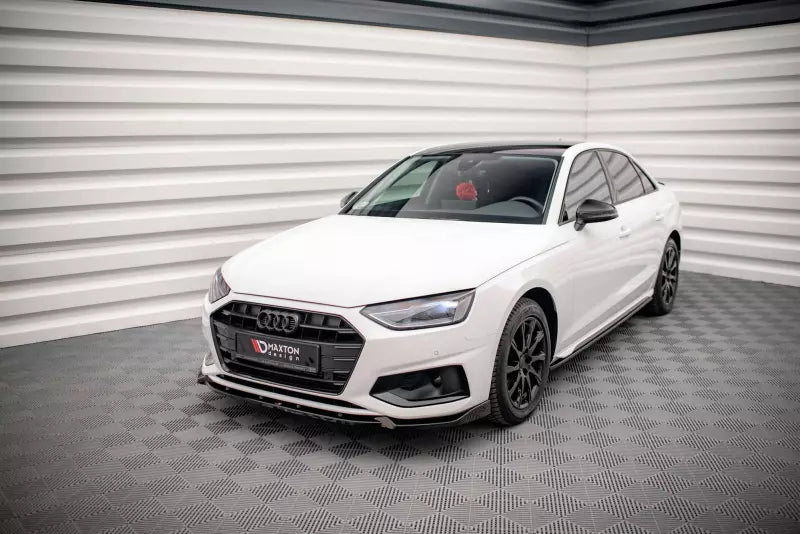Maxton Design Frontlippe V.1 für Audi A4 B9 Facelift Hochglanz schwarz – Ansicht 4