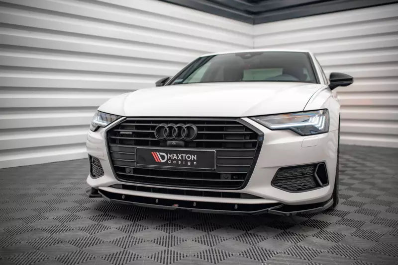 Maxton Design Frontlippe V.1 für Audi A6 C8 Hochglanz schwarz – Ansicht 1