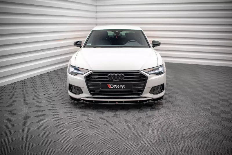 Maxton Design Frontlippe V.1 für Audi A6 C8 Hochglanz schwarz – Ansicht 2