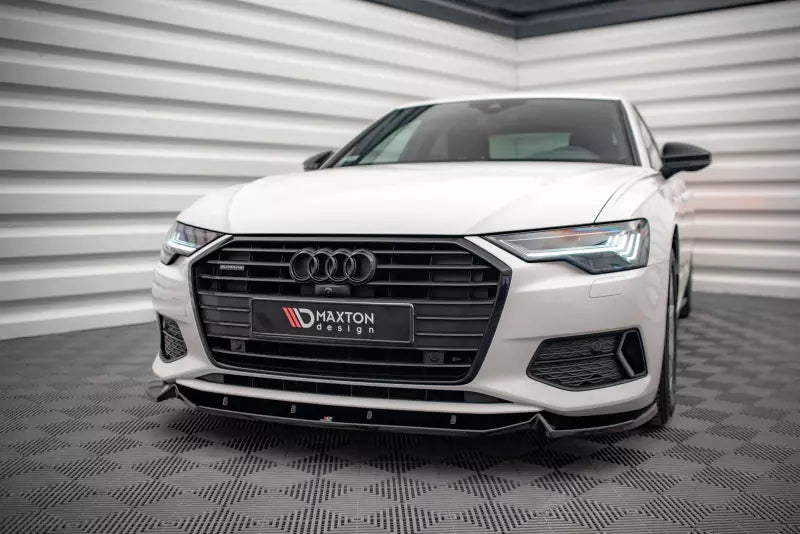 Maxton Design Frontlippe V.2 für Audi A6 C8 Hochglanz schwarz – Ansicht 1