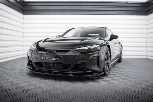 Maxton Design Frontlippe V.1 für Audi e-Tron GT / RS GT Mk1 Hochglanz schwarz – Ansicht 1