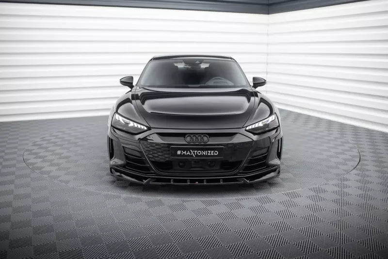 Maxton Design Frontlippe V.1 für Audi e-Tron GT / RS GT Mk1 Hochglanz schwarz – Ansicht 2