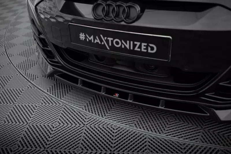 Maxton Design Frontlippe V.1 für Audi e-Tron GT / RS GT Mk1 Hochglanz schwarz – Ansicht 3