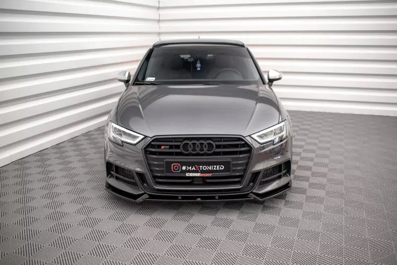 Maxton Design Frontlippe V.1 für Audi S3 Sportback 8V Facelift Hochglanz schwarz – Ansicht 2