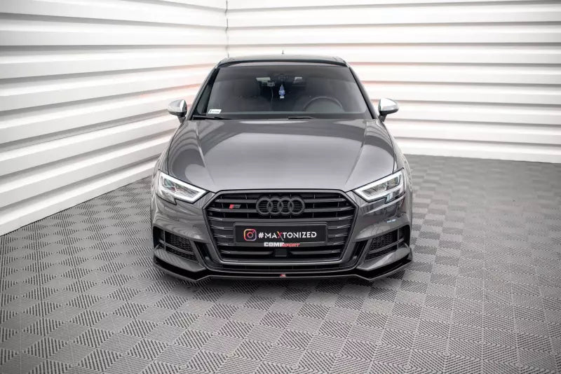 Maxton Design Frontlippe V.2 für Audi S3 Sportback 8V Facelift Hochglanz schwarz – Ansicht 2