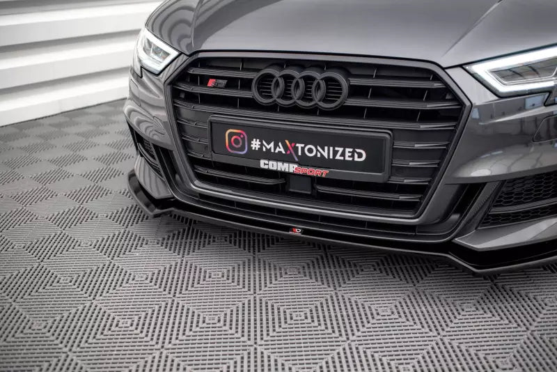 Maxton Design Frontlippe V.2 für Audi S3 Sportback 8V Facelift Hochglanz schwarz – Ansicht 3