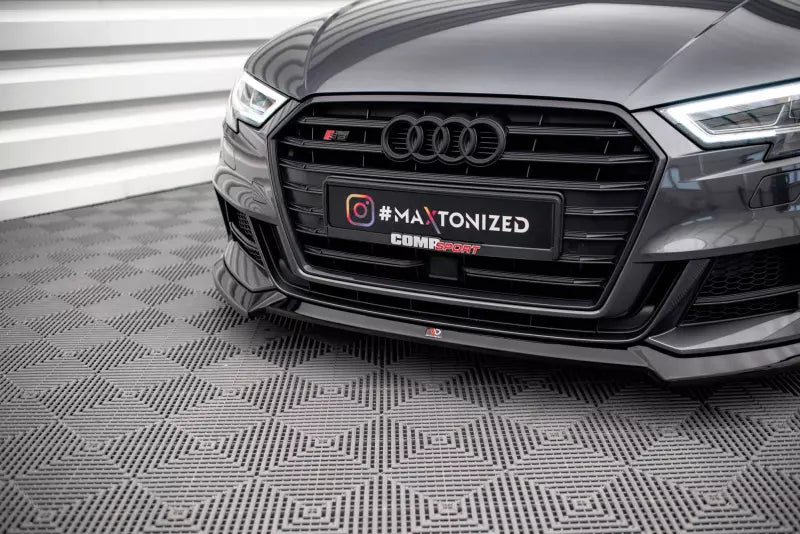 Maxton Design Frontlippe V.3 für Audi S3 Sportback 8V Facelift Hochglanz schwarz – Ansicht 3