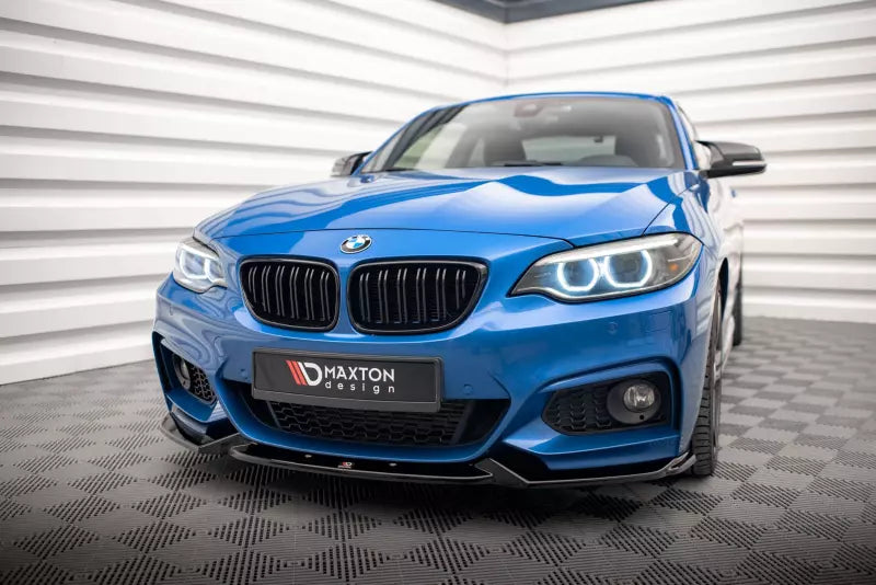 Maxton Design Frontlippe V.2 für BMW 2 M-Paket F22 Hochglanz schwarz – Ansicht 1