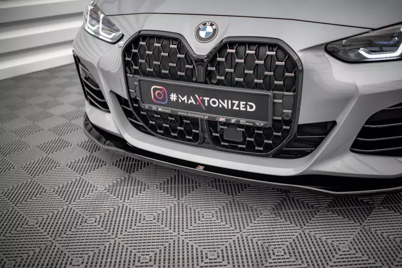 Maxton Design Frontlippe V.1 für BMW 4er Gran Coupe M-Paket G26 Hochglanz schwarz – Ansicht 3