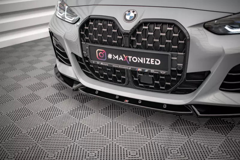 Maxton Design Frontlippe V.2 für BMW 4er Gran Coupe M-Paket G26 Hochglanz schwarz – Ansicht 3