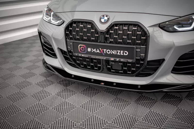Maxton Design Frontlippe V.3 für BMW 4er Gran Coupe M-Paket G26 Hochglanz schwarz – Ansicht 3