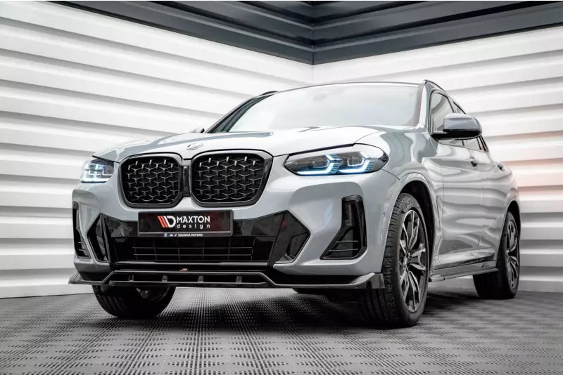 Maxton Design Frontlippe V.1 für BMW X4 M-Paket G02 Facelift Hochglanz schwarz – Ansicht 1