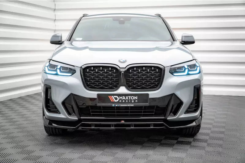Maxton Design Frontlippe V.1 für BMW X4 M-Paket G02 Facelift Hochglanz schwarz – Ansicht 2